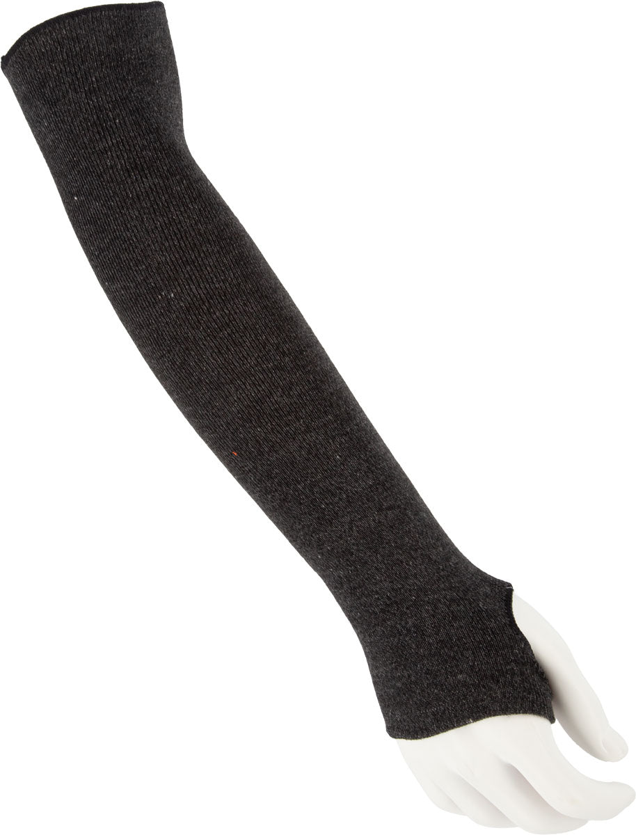 Gray 2- Ply Cut Resistant Sleeves made with Korplex w/ Thumb Hole