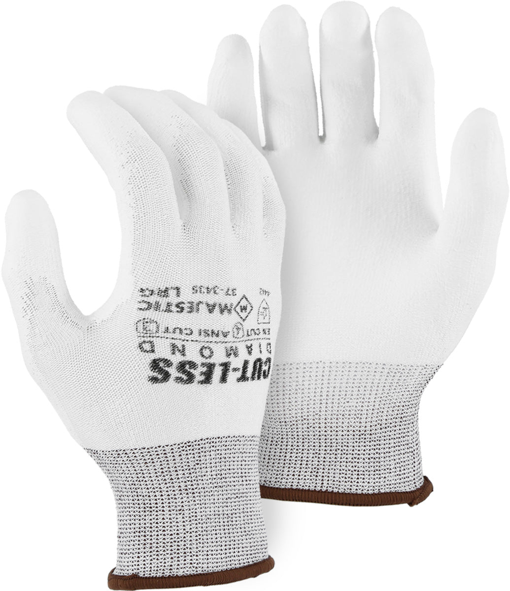 Cut-Less Dyneema Glove with Polyurethane Palm, 13g, ANSI A3