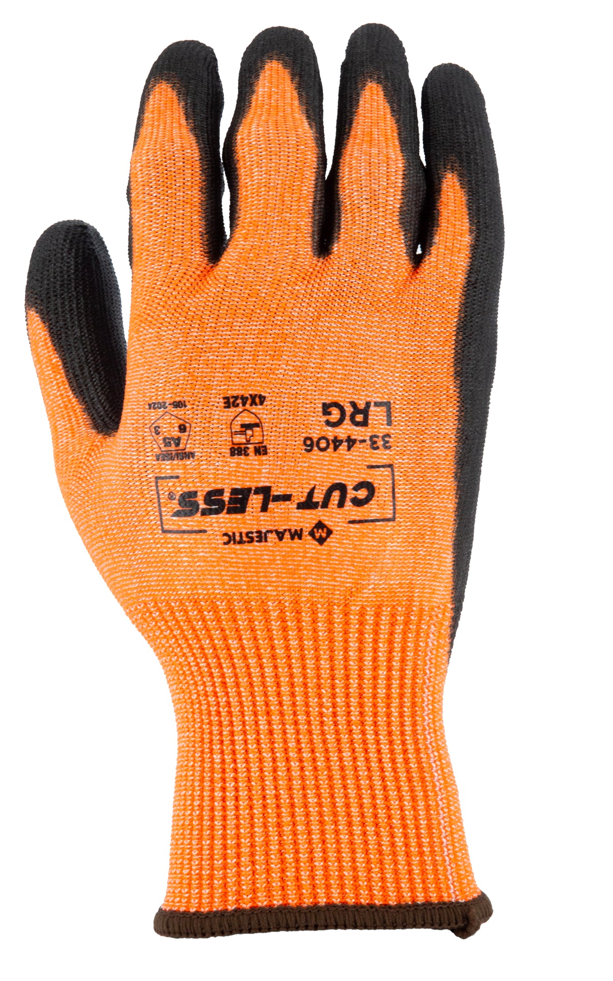 Cut-Less Korplex Glove with Polyurethane Palm, 13g, ANSI A5