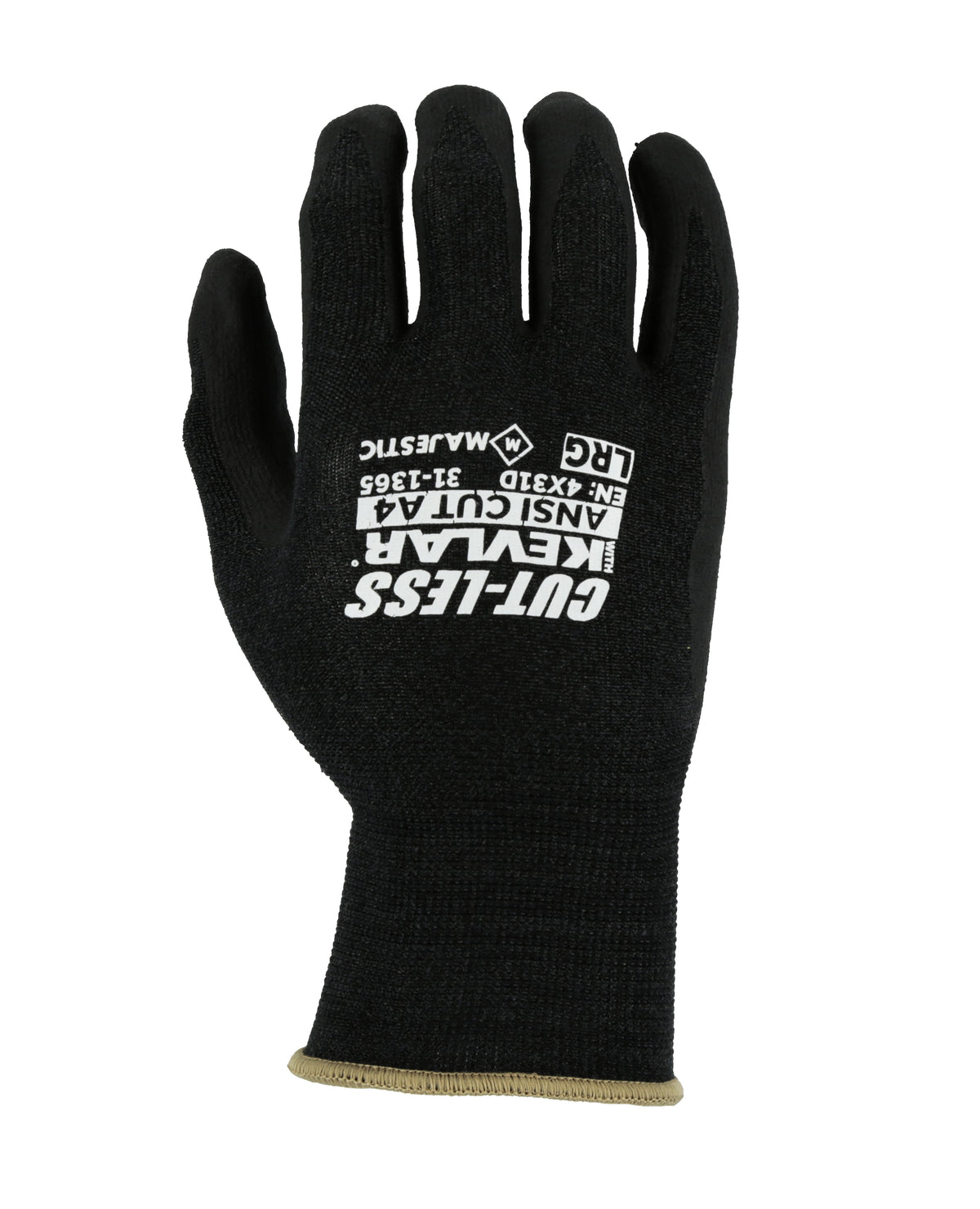 Cut-Less Kevlar Glove with Micro Foam Nitrile Palm, 18g, ANSI A4