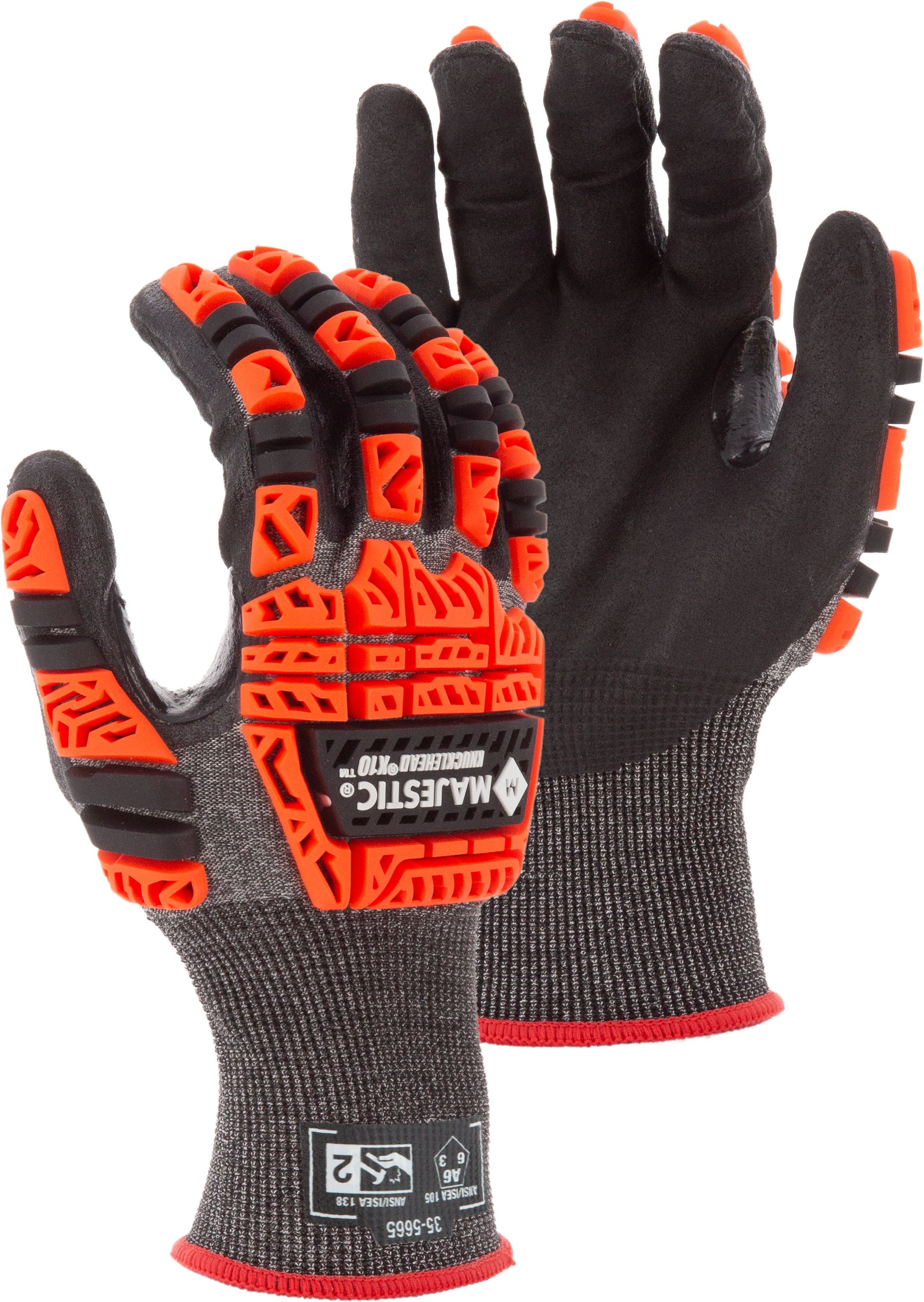 X-10 Korplex Glove with Foam Nitrile Palm, 18g, ANSI A6