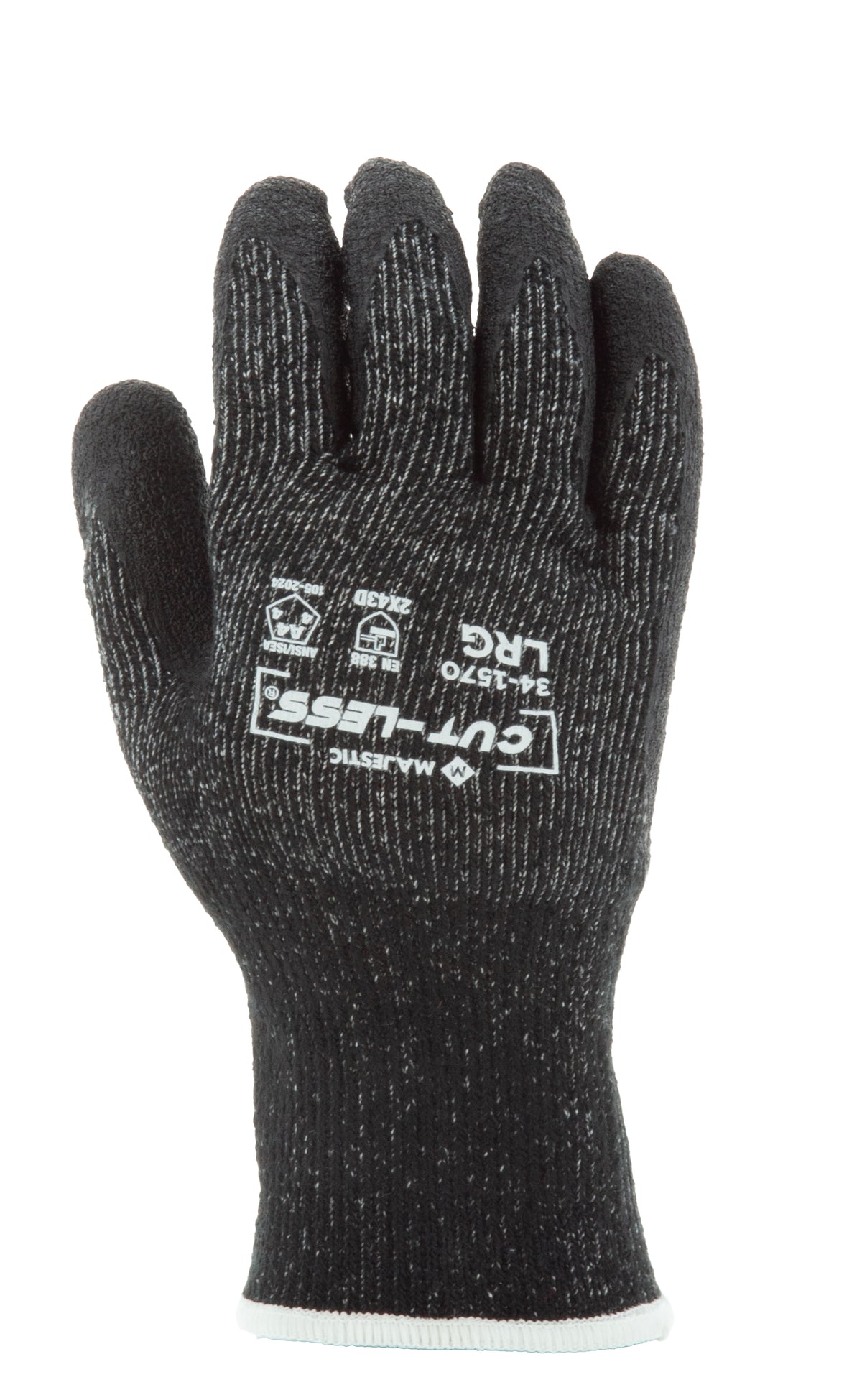 Cut-Less Glove with Crinkle Latex Palm, 10g, ANSI A4