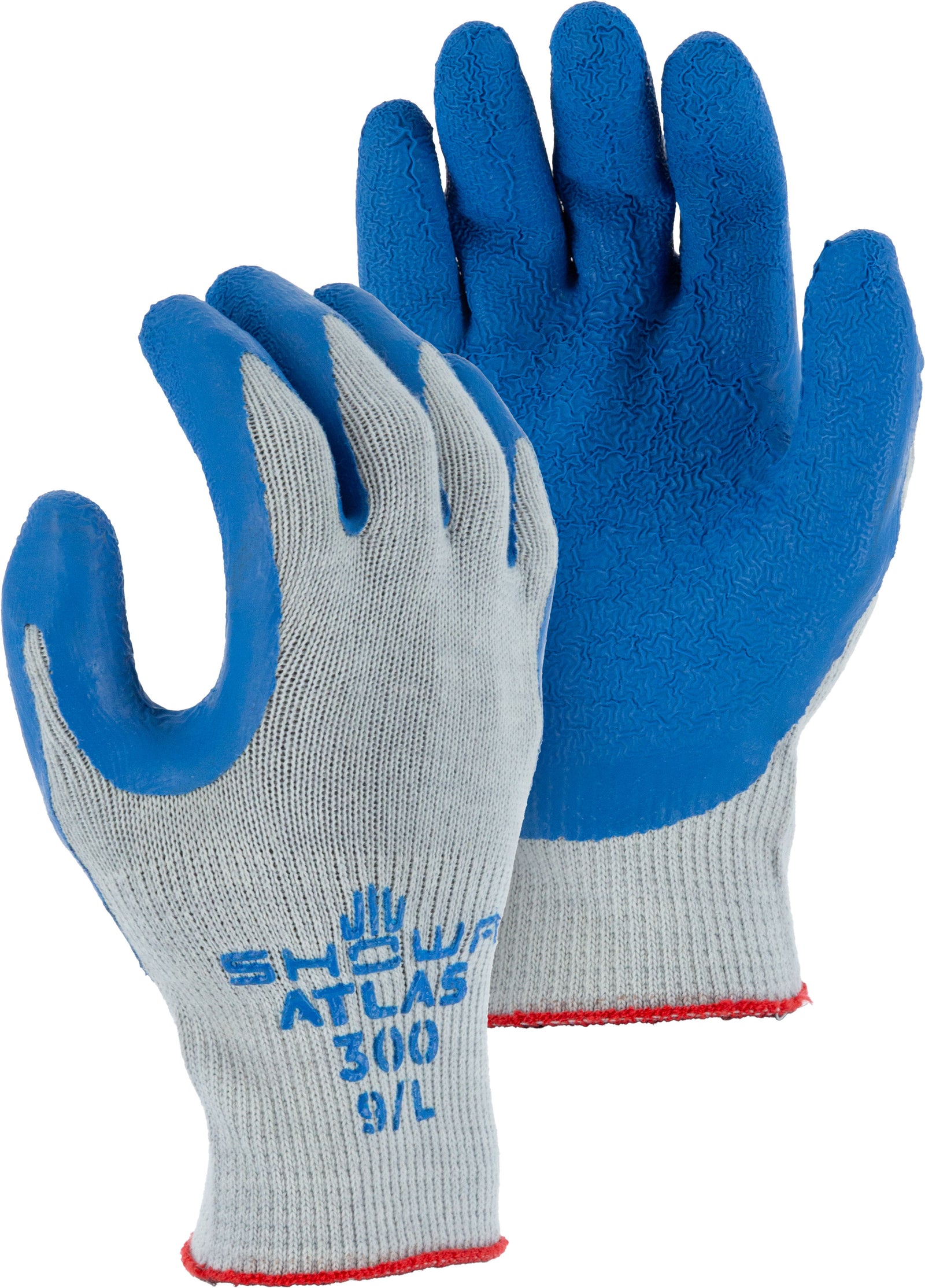 Atlas Wrinkled Latex Palm Coated Glove with Cotton/Poly Seamless Knit Liner