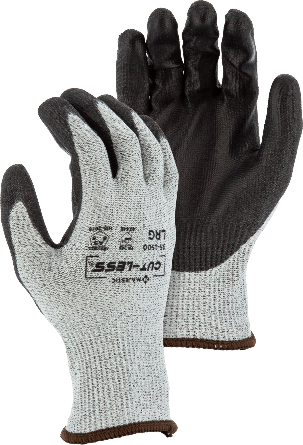 Cut-Less Korplex Glove with Polyurethane Palm, 13g, ANSI A5