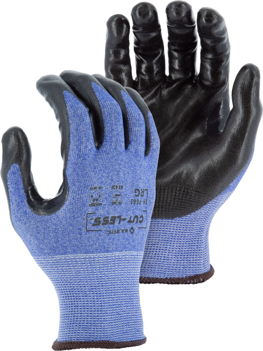 Cut-Less Korplex Glove with Foam Nitrile Palm, ANSI A6