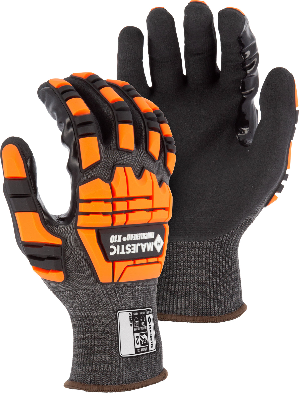 X-10 Korplex Glove with Foam Nitrile Palm, 18g, ANSI A4