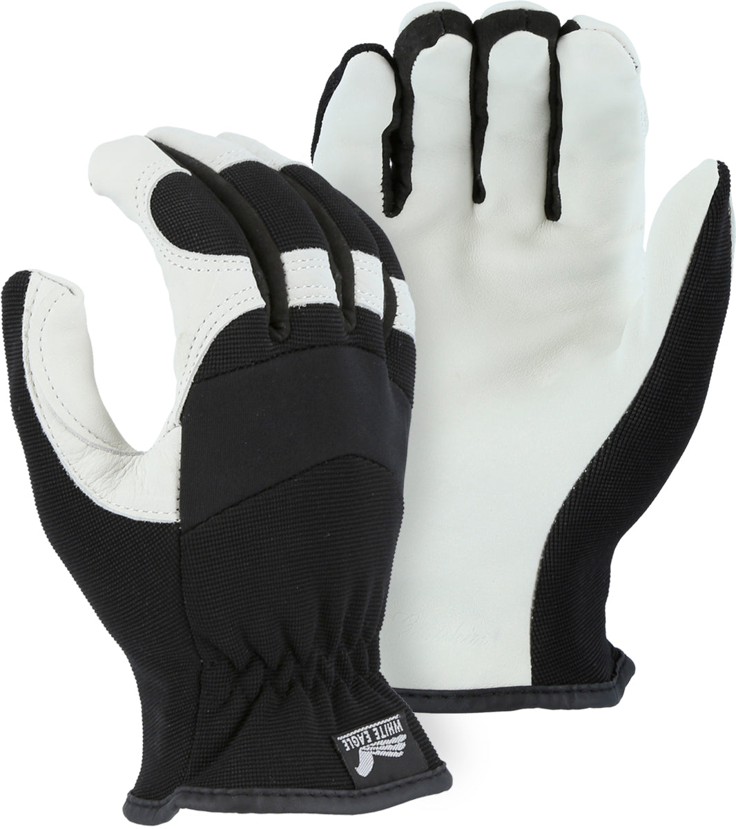 White Eagle Mechanics Glove with Grain Goatskin Palm and Knit Back