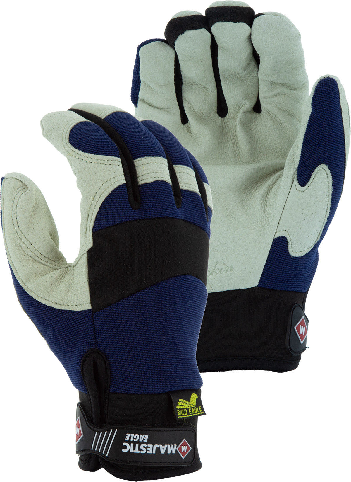 Thinsulate Winter Lined Bald Eagle Mechanics Glove with Pigskin Palm and Knit Back