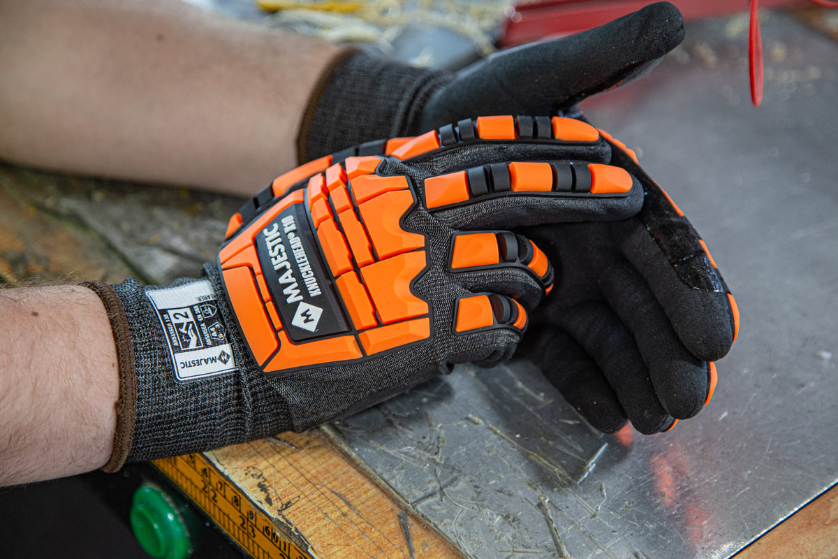 X-10 Korplex Glove with Foam Nitrile Palm, 18g, ANSI A4