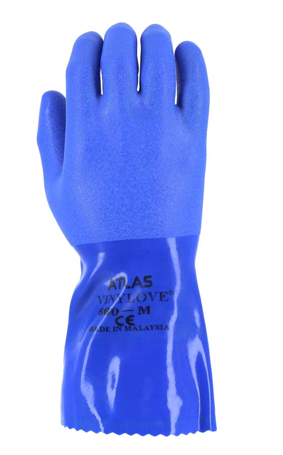 Atlas Triple Dipped 12” PVC Glove with Interlock Liner
