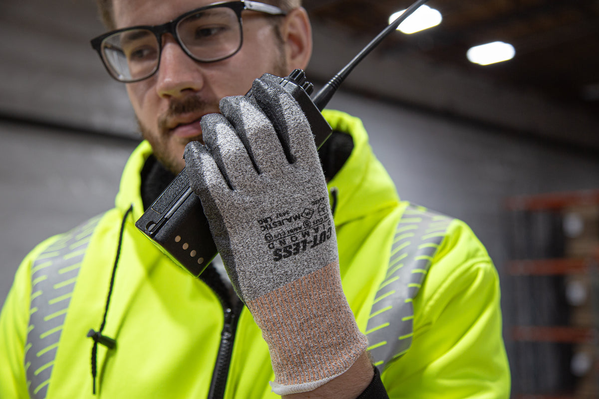 Cut-Less Dyneema Glove with Polyurethane Palm, 13g, ANSI A3