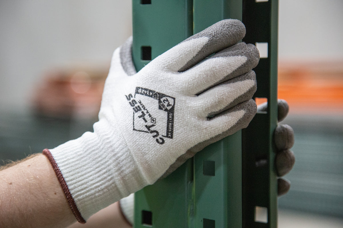 Cut-Less Korplex Glove with Polyurethane Palm, 13g, ANSI A2