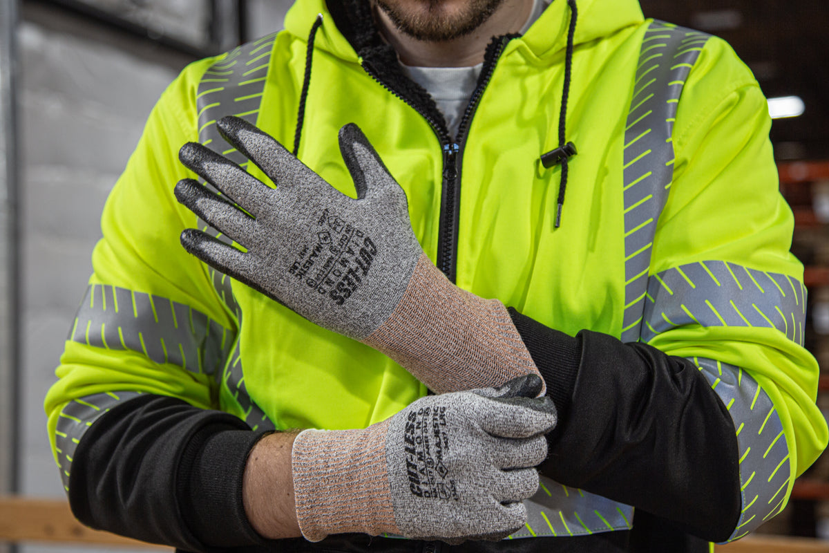 Cut-Less Dyneema Glove with Polyurethane Palm, 13g, ANSI A3