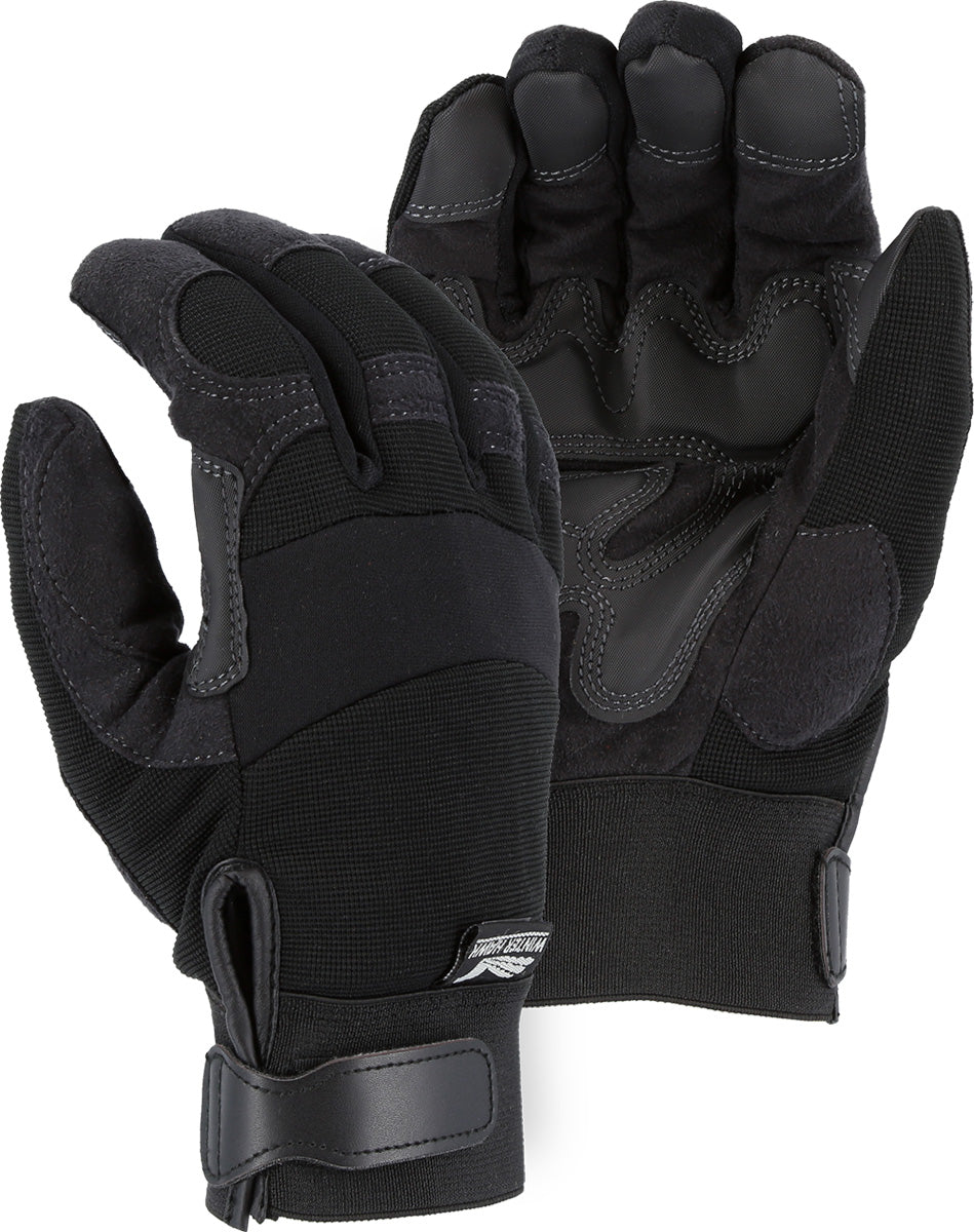 Winter Lined Armor Skin Mechanics Glove with PVC Double Palm and Heatlok Lining