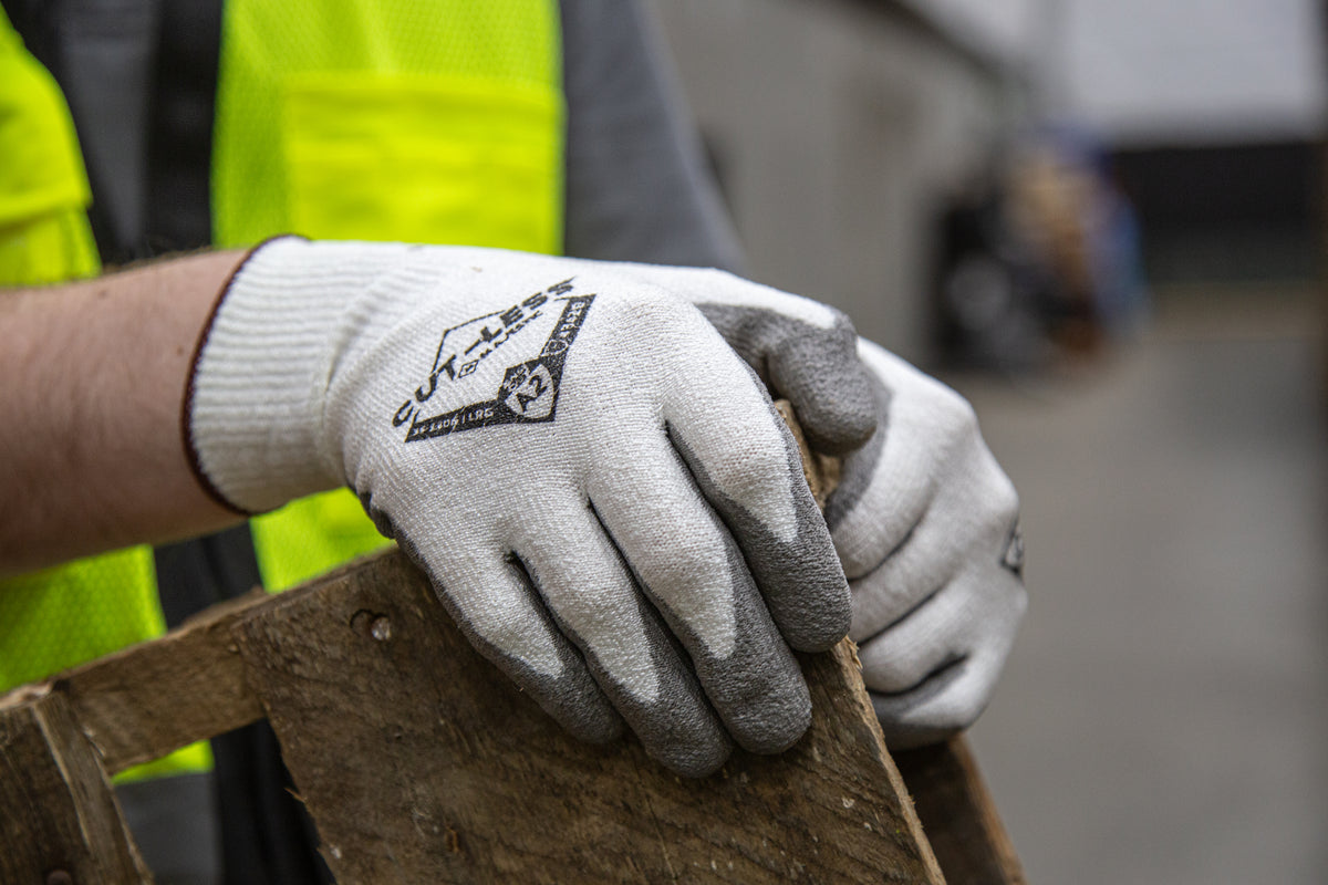Cut-Less Korplex Glove with Polyurethane Palm, 13g, ANSI A2