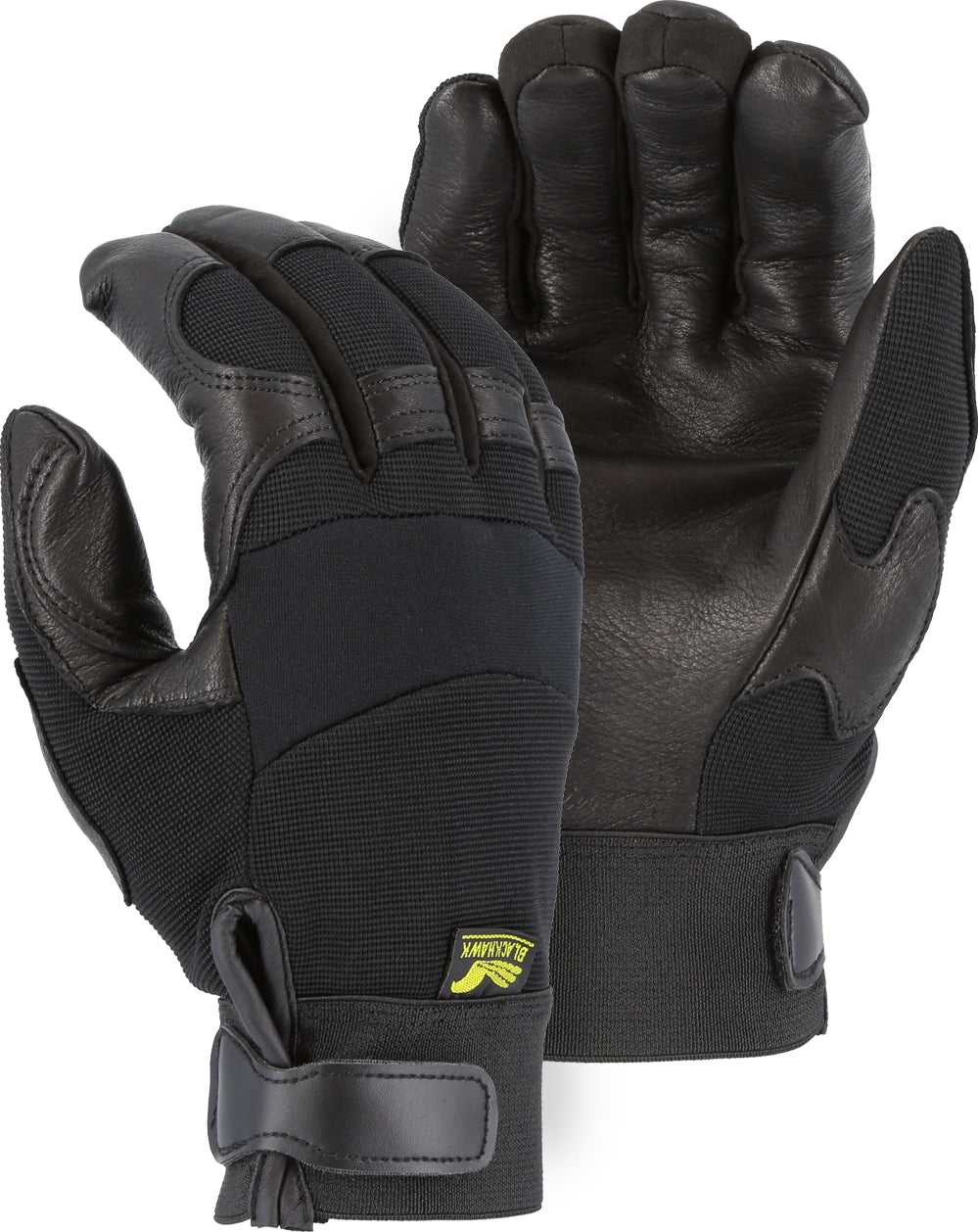 Winter Lined Black Hawk Mechanics Glove with Deerskin Palm and Knit Back