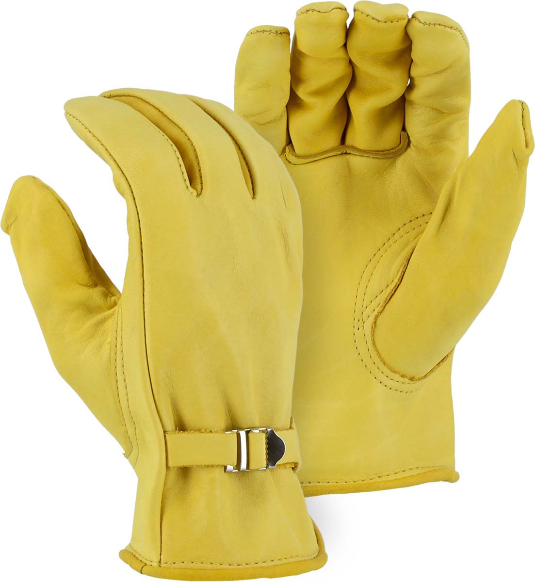 Cowhide Drivers Glove with Wrist Strap