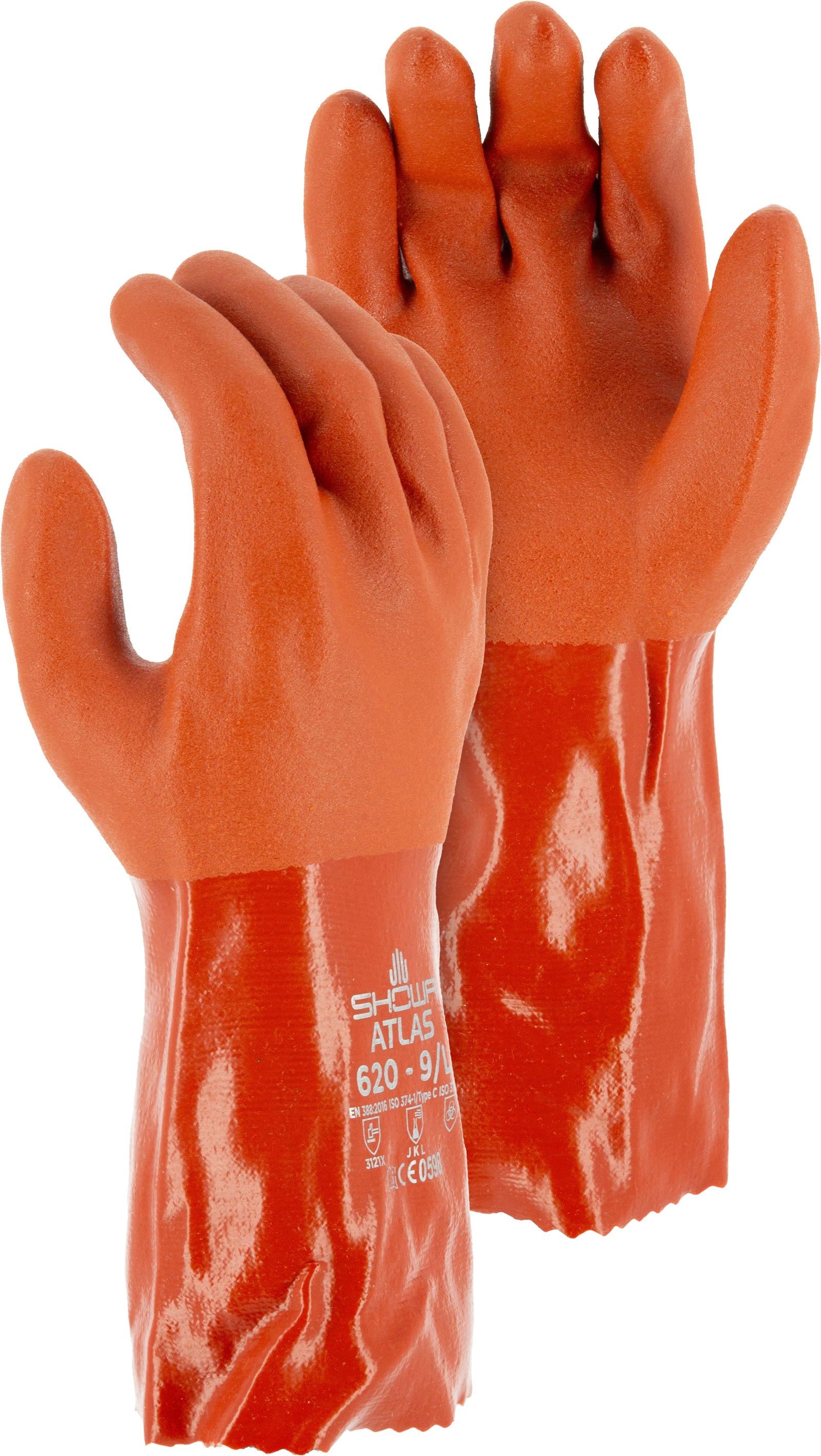 Atlas Double Dipped 12” PVC Glove with Interlock Liner