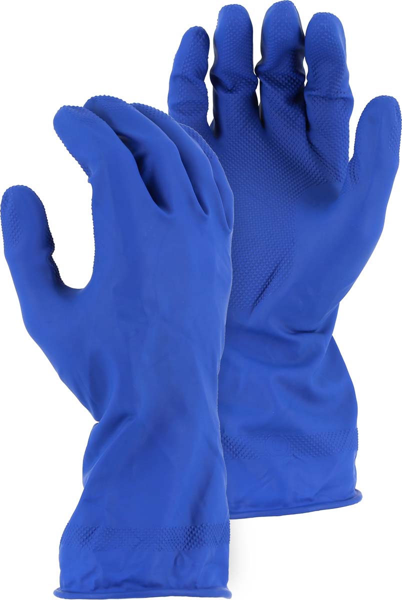 Unlined 19 MIL Latex Glove with Rolled Cuff & Diamond Grip Pattern