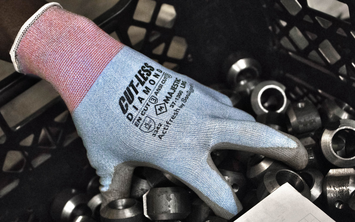 Cut-Less Dyneema Glove with Polyurethane Palm, 18g, ANSI A2