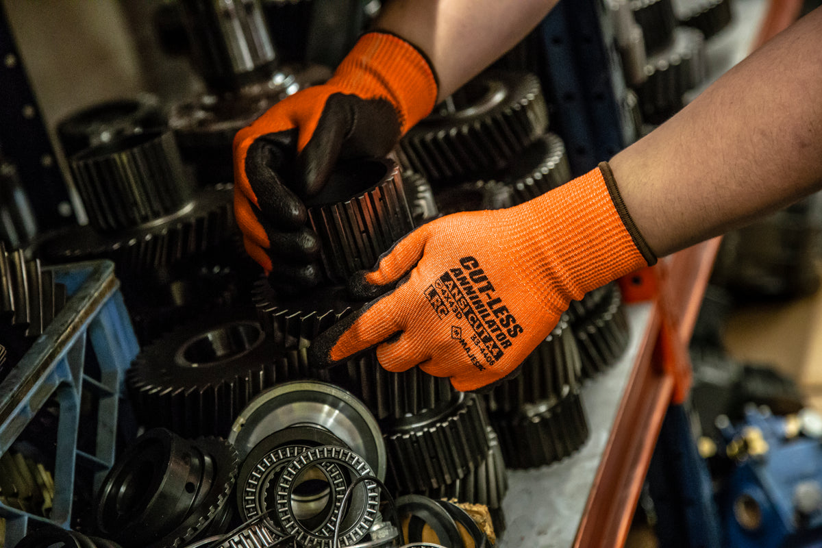Cut-Less Korplex Glove with Polyurethane Palm, 13g, ANSI A5