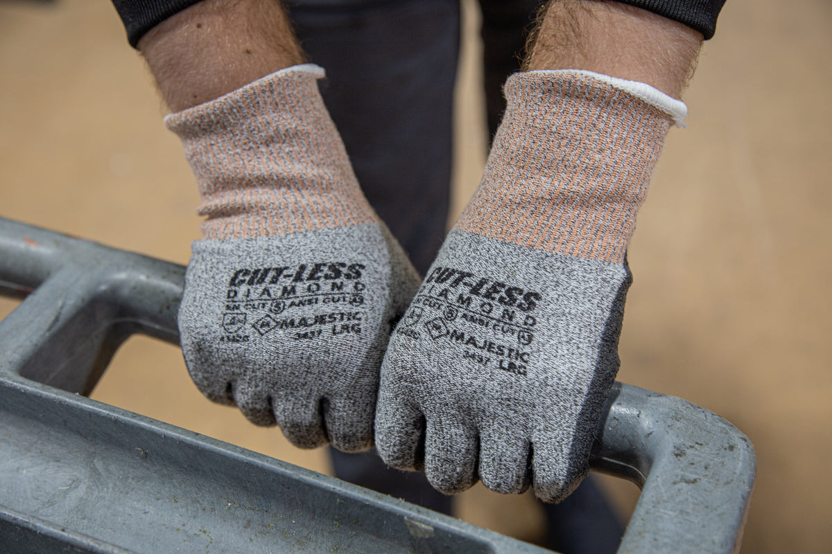 Cut-Less Dyneema Glove with Polyurethane Palm, 13g, ANSI A3