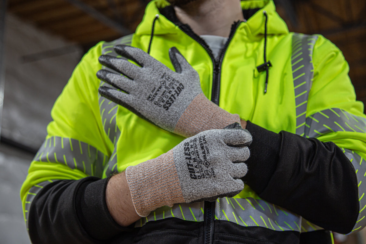 Cut-Less Dyneema Glove with Polyurethane Palm, 13g, ANSI A3