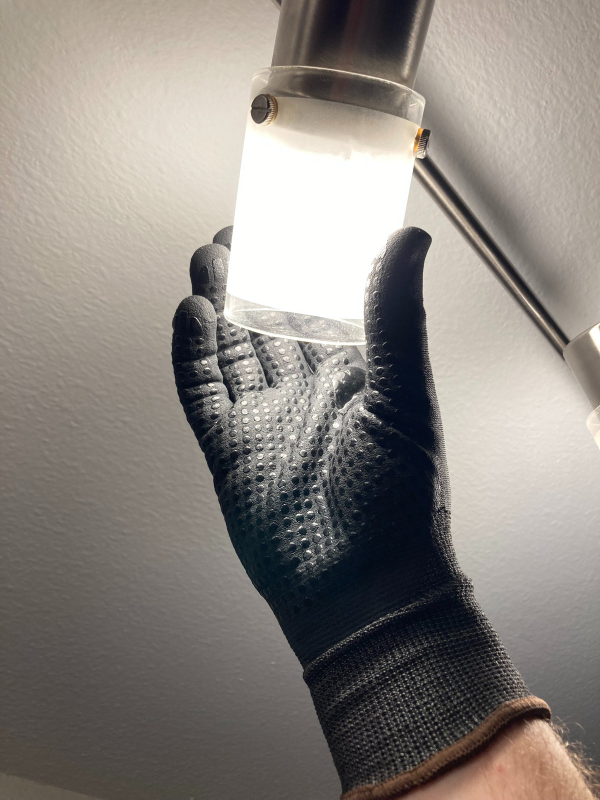 Cut-Less Korplex Glove with Nitrile Dotted Palm, ANSI A4
