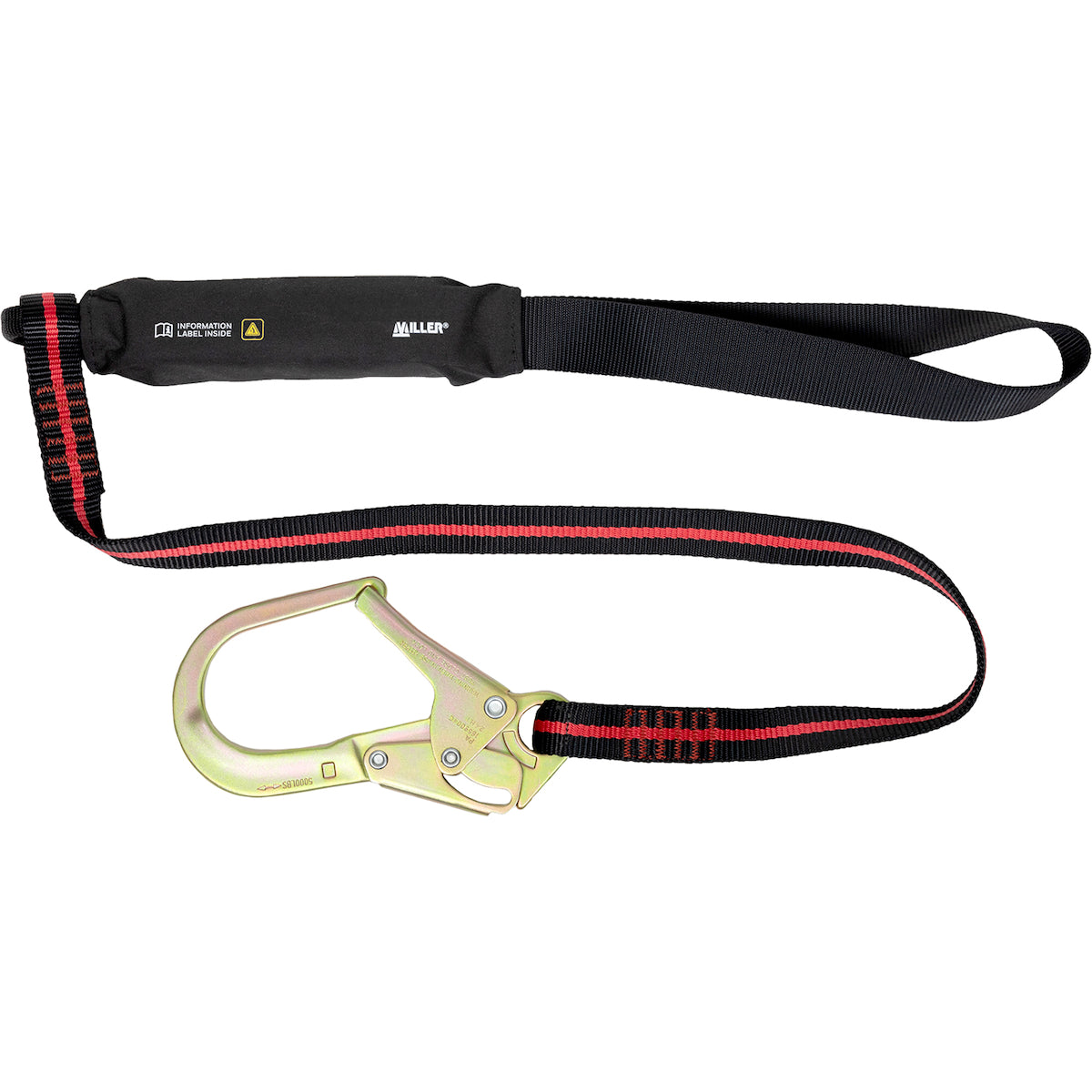 Miller Arc Flash Lanyard, Single Leg, Polyamide Webbing, with Webbing Loop and Rebar Hook