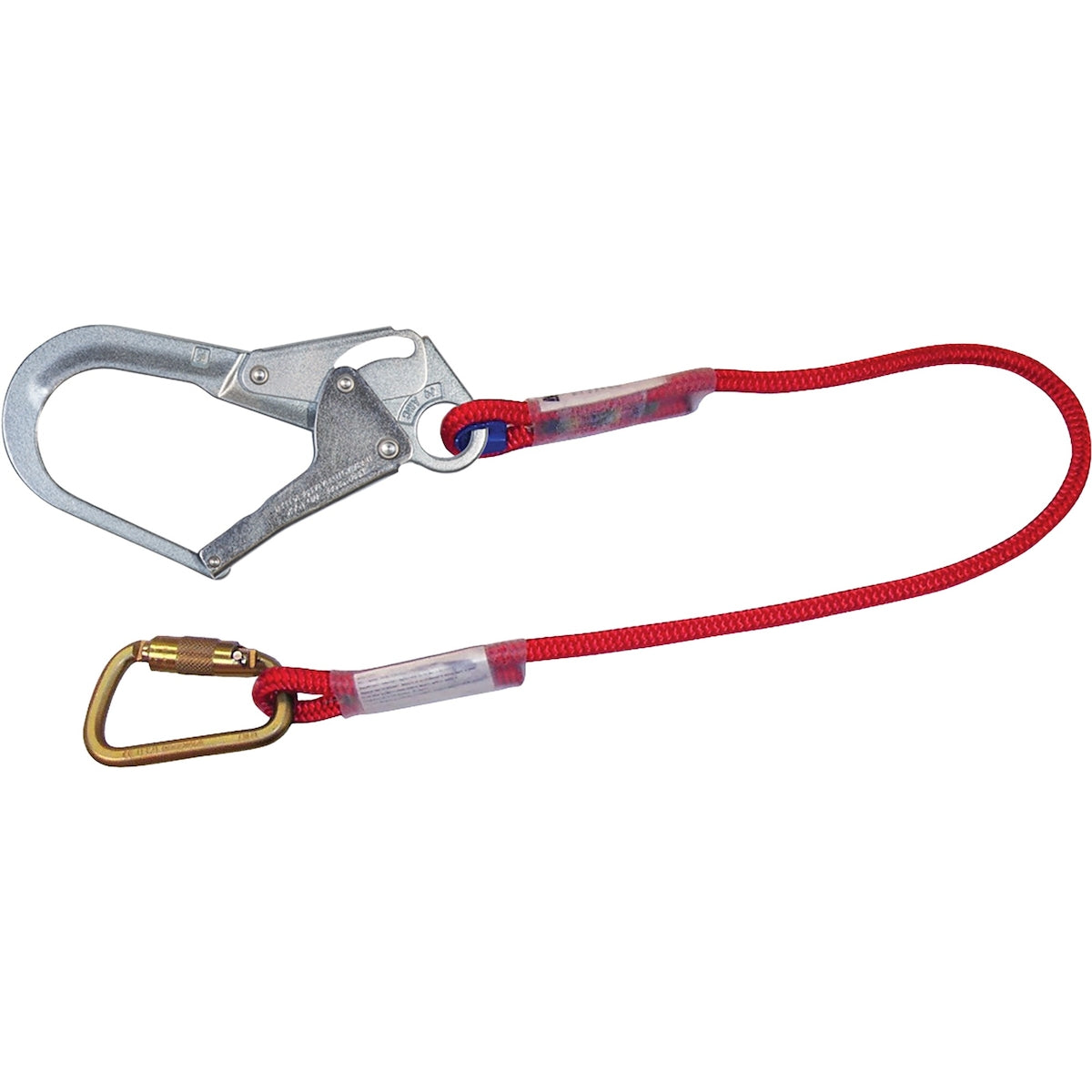 Miller Positioning Lanyard with Steel Carabiner and Steel Locking Rebar Hook