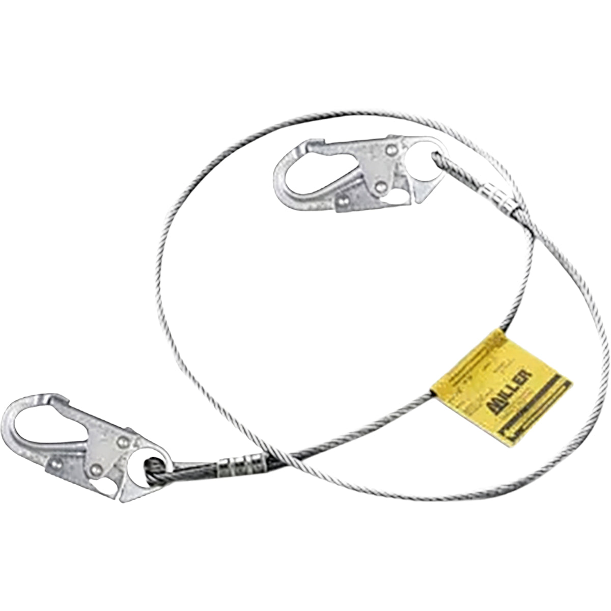 Miller Steel Positioning Cable with Steel Locking Snap Hooks – 4'