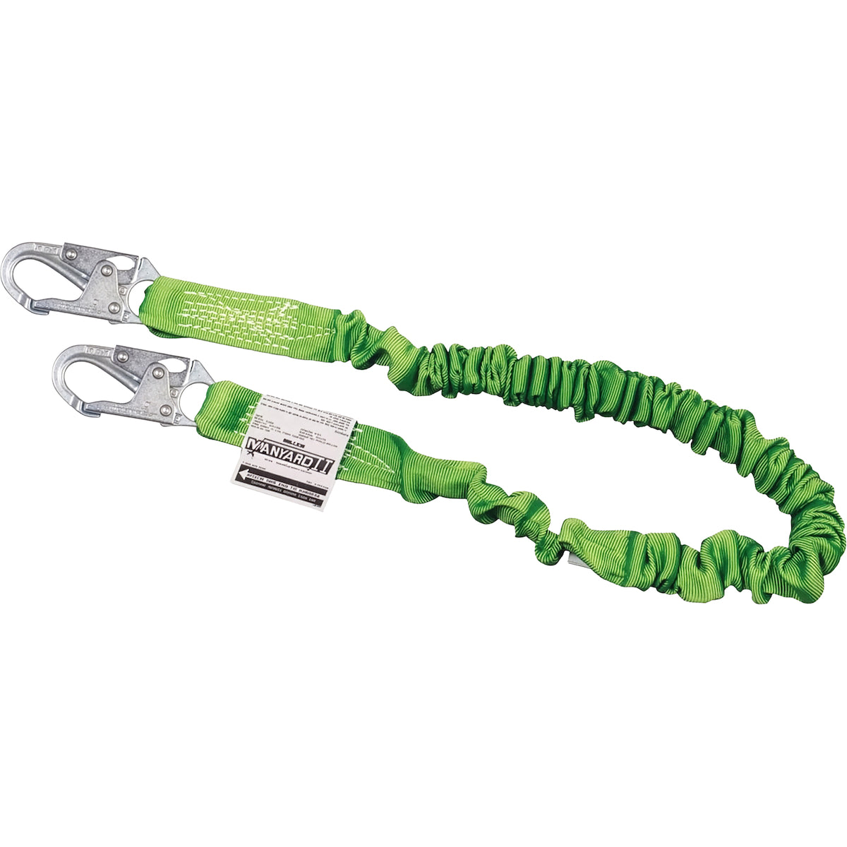 Miller Single Leg Stretchable Shock-Absorbing Lanyard with Locking Snap Hooks – 6'