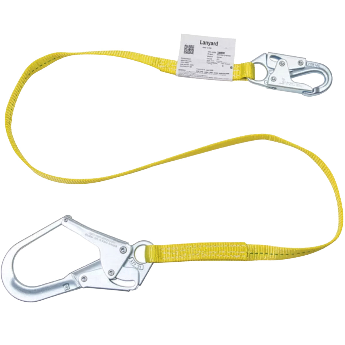 Miller Web Positioning Lanyard with Steel Locking Snap Hook and Steel Locking Rebar Hooks – 4'