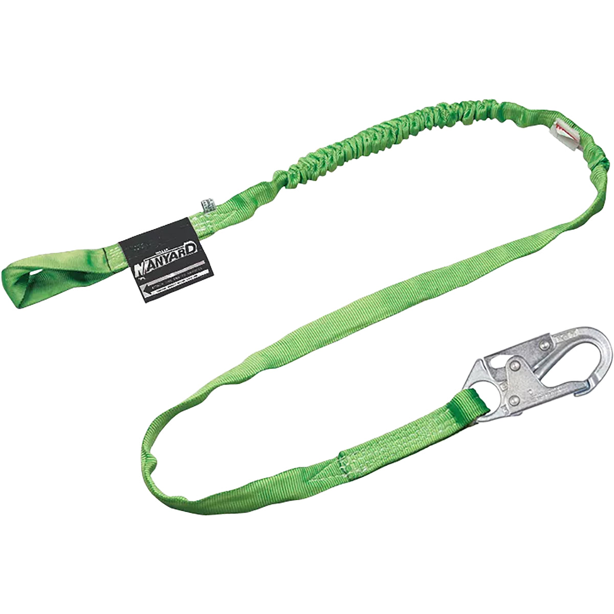 Miller Single Leg Tubular Shock-Absorbing Lanyard with Choke-Off Loop and Steel Locking Snap Hooks – 6'