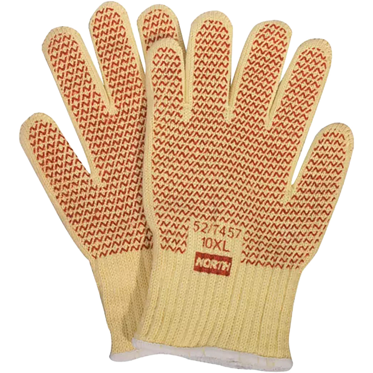 North Kevlar® / Cotton Seamless Knit Hot Mill Glove with Cotton/Poly Liner and Double-Sided Nitrile Coating – XL