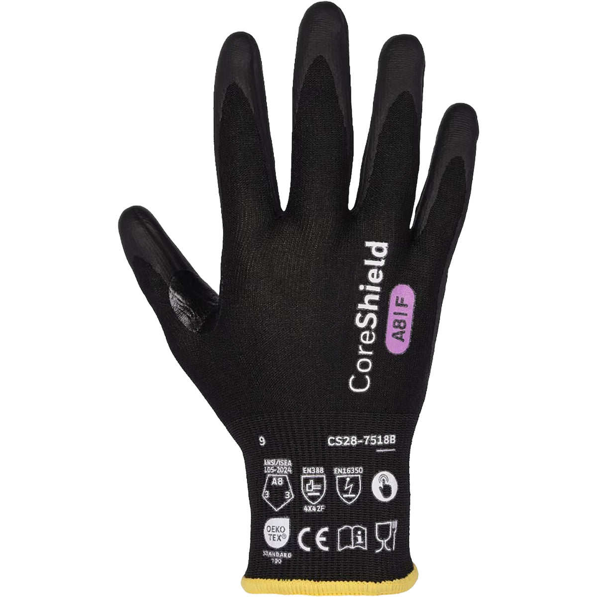 PIP Seamless Knit A8 Engineered Yarn Glove with Foam Nitrile Coated Grip on Palm &amp; Fingers - Touchscreen - Vend-Ready
