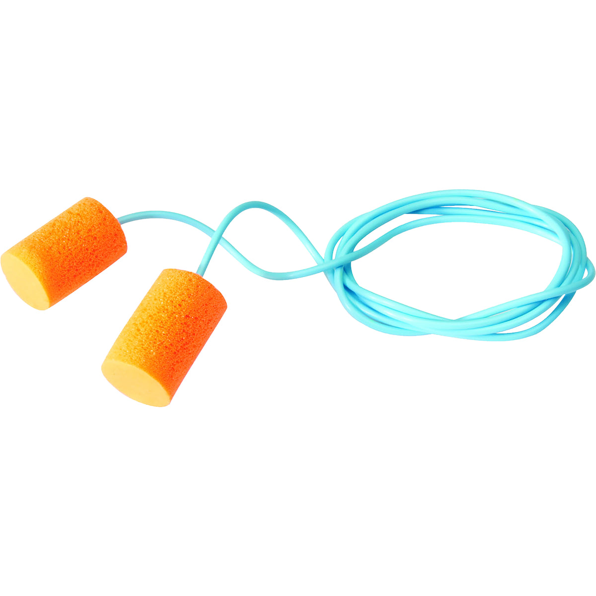 Cylinder Shape Disposable PVC Foam Corded Ear Plugs  - NRR 30