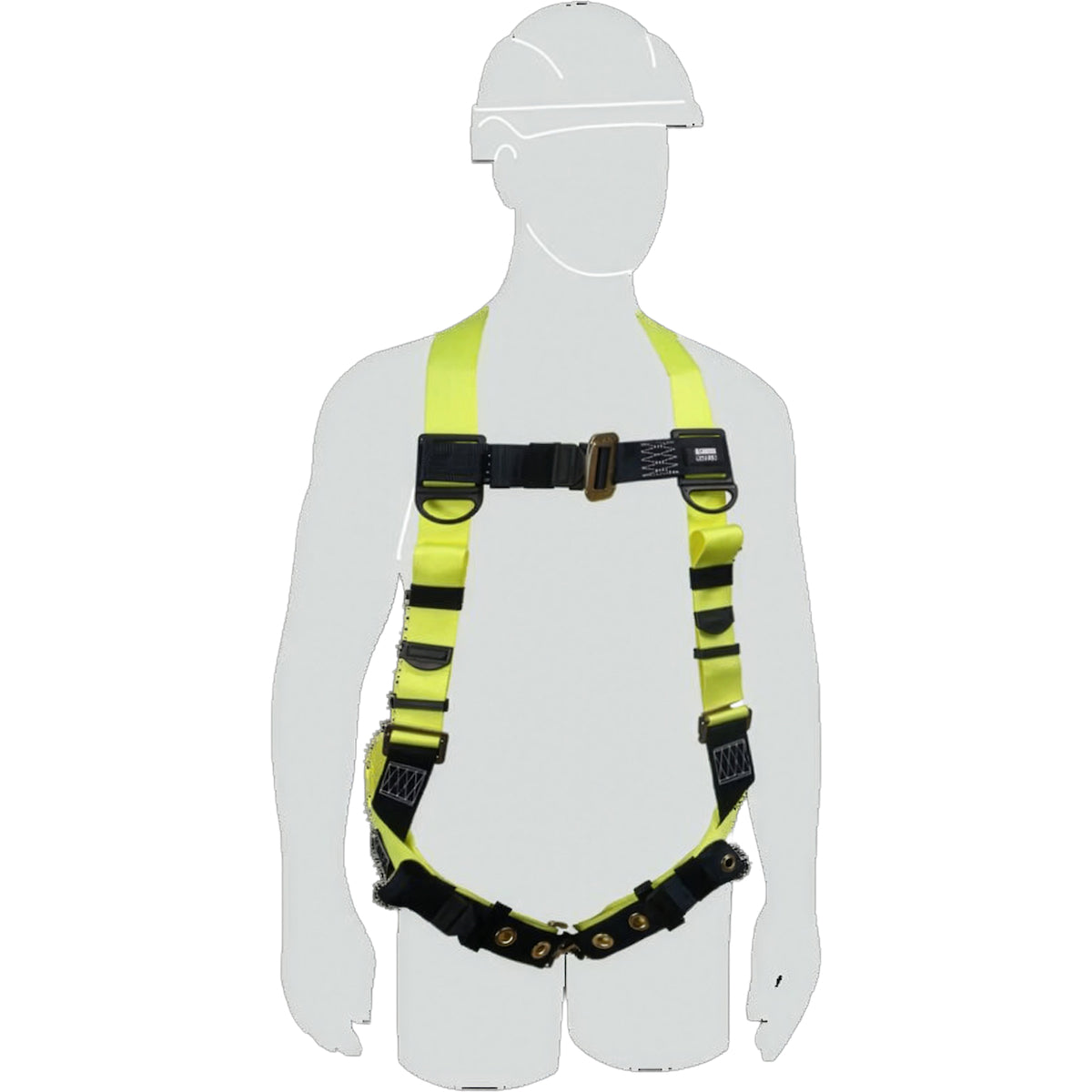 Miller Full-Body Harness with 5 Points of Adjustment, Back D-Ring, Mating Chest Buckles &amp; Tongue Leg Buckles
