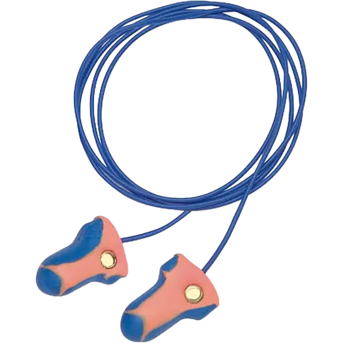Metal Detectable T-Shape Disposable Soft Polyurethane Foam Corded Ear Plugs - NRR 33 (LT-30)
