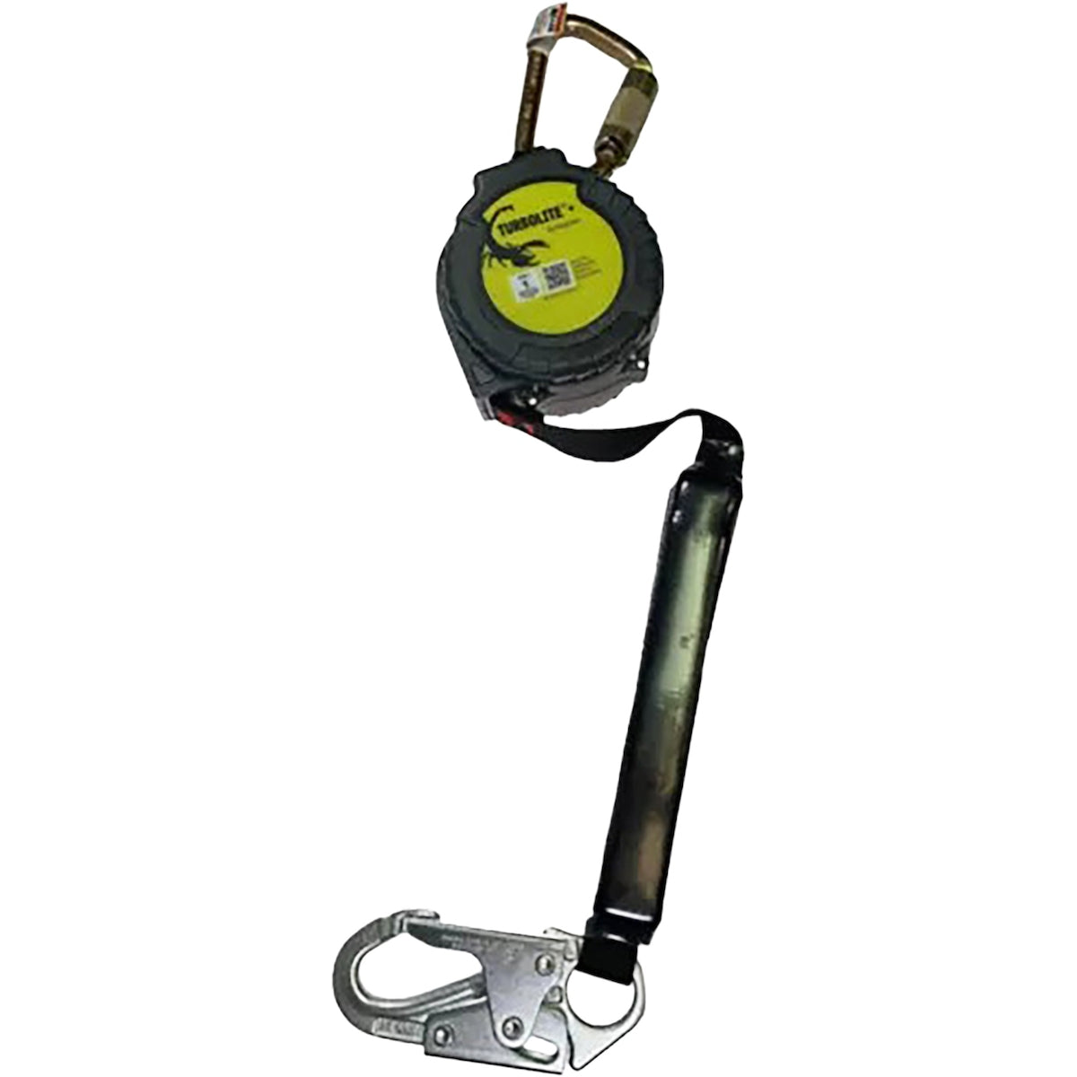 Miller Single Web Personal Fall Limiter with Steel Swivel Carabiner and Steel Locking Swivel Snap Hook – 9'