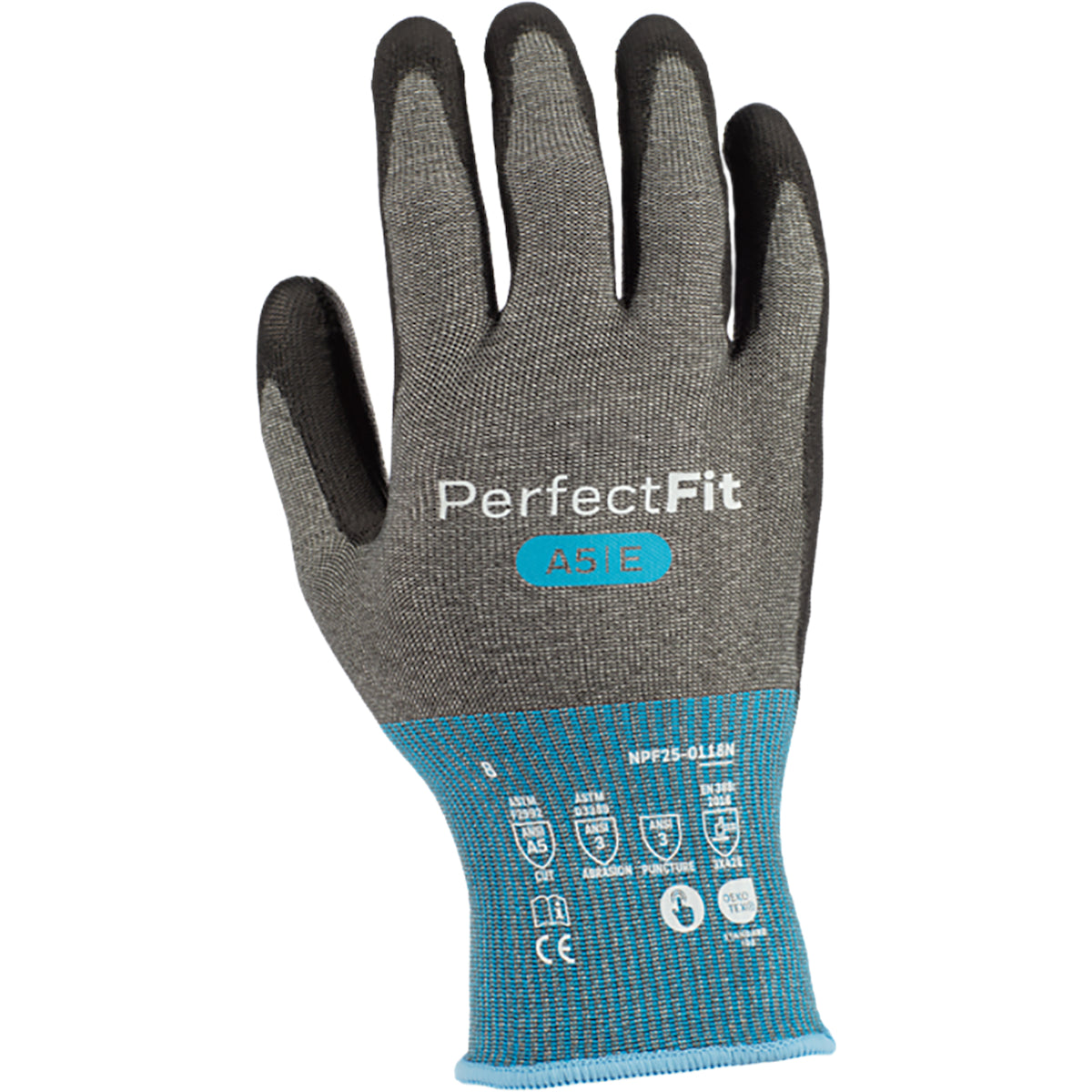 PIP Seamless Knit A5 Engineered Yarn Glove with Polyurethane Coated Grip on Palm &amp; Fingers - Touchscreen - ESD Safe