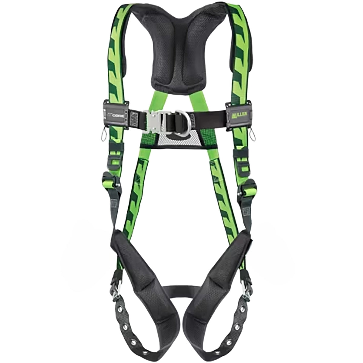Miller Premium Breathable Full-Body Harness with Steel Hardware, 5 Points of Adjustment, Back/SIde D-Rings and Quick-Connect Chest Buckle &amp; Tongue Leg Buckles