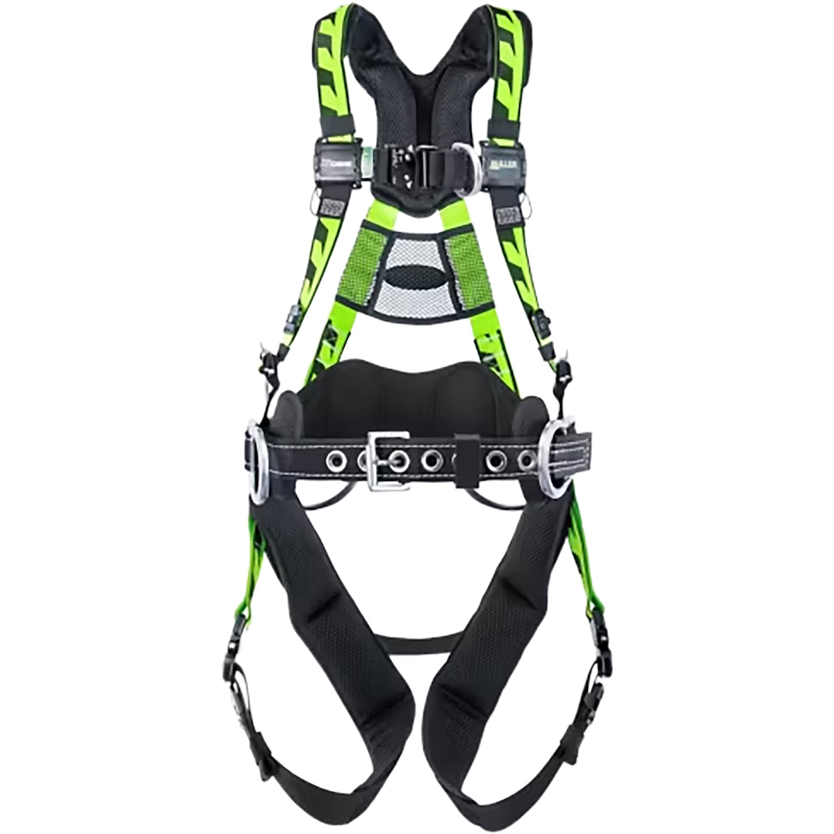 Miller Premium Tower Climbing Harness with Lightweight Aluminum Hardware, 5 Points of Adjustment, Back/Front/Side D-Rings, Removable Belt and Quick-Connect Chest & Leg Buckles