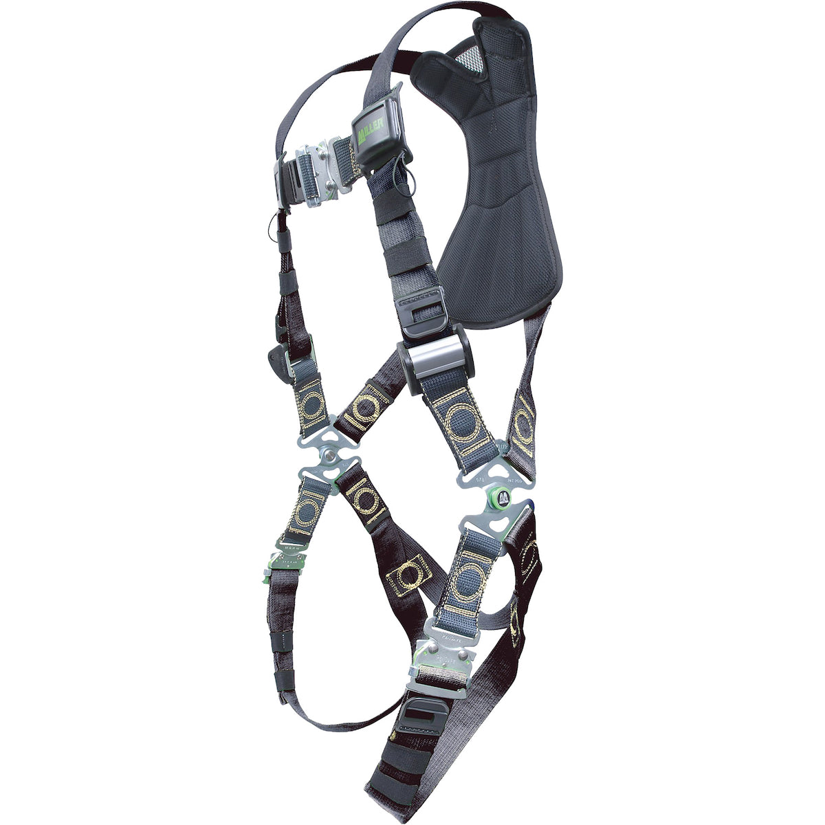 Miller Welder's Premium Full-Body Harness with Kevlar®/Nomex® DualTech™ with 5 Points of Adjustment, Back/Side D-Rings, Removable Belt and Quick-Connect Chest & Leg Buckles – 2XL/3XL