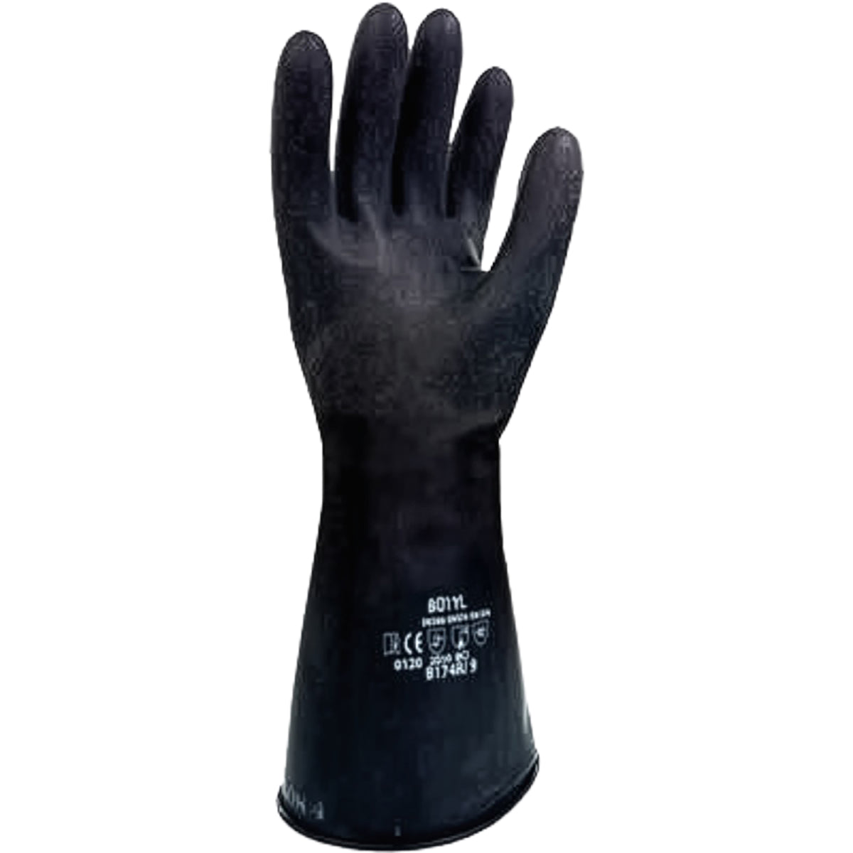 North 17 Mil Butyl Rubber Glove with Rough Grip - 14"