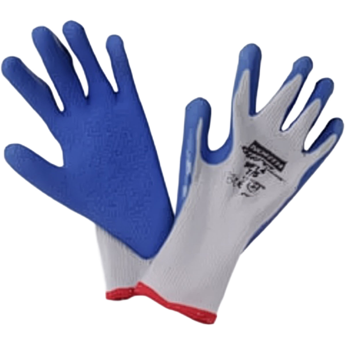 PIP Seamless Knit Cotton Polyester Glove with Latex Coated Crinkle Grip on Palm & Fingers
