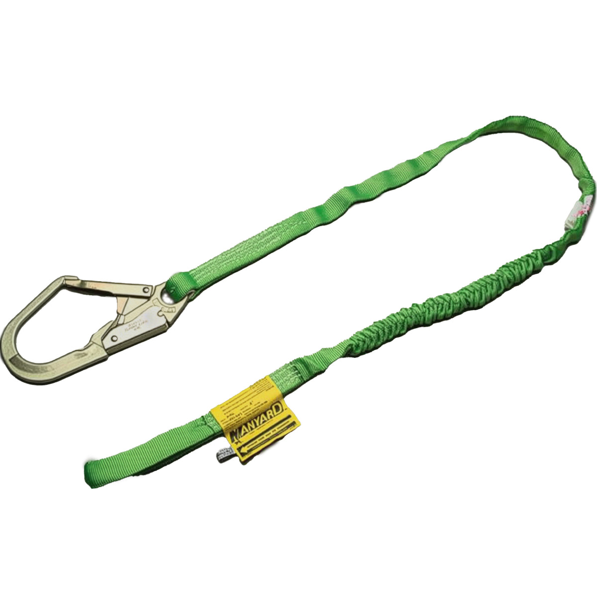 Miller Single Leg Stretchable Tublar Shock-Absorbing Lanyard with Locking Snap Hooks – 6'