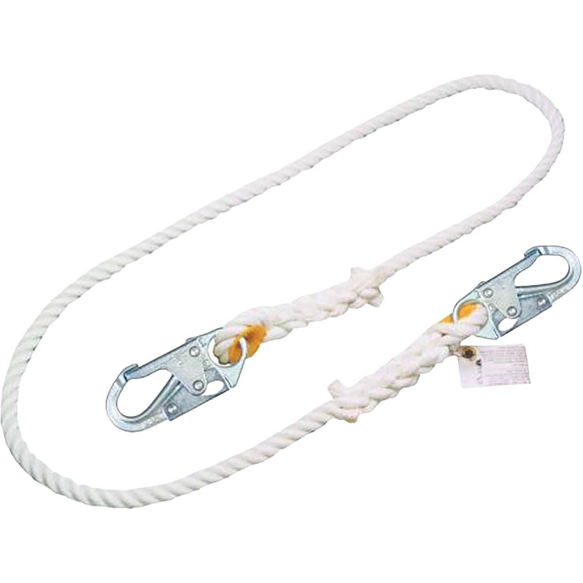 Miller Positioning and Restraint Web Lanyard with Steel Locking Snap Hook & Steel Locking Rebar Hook – 6'