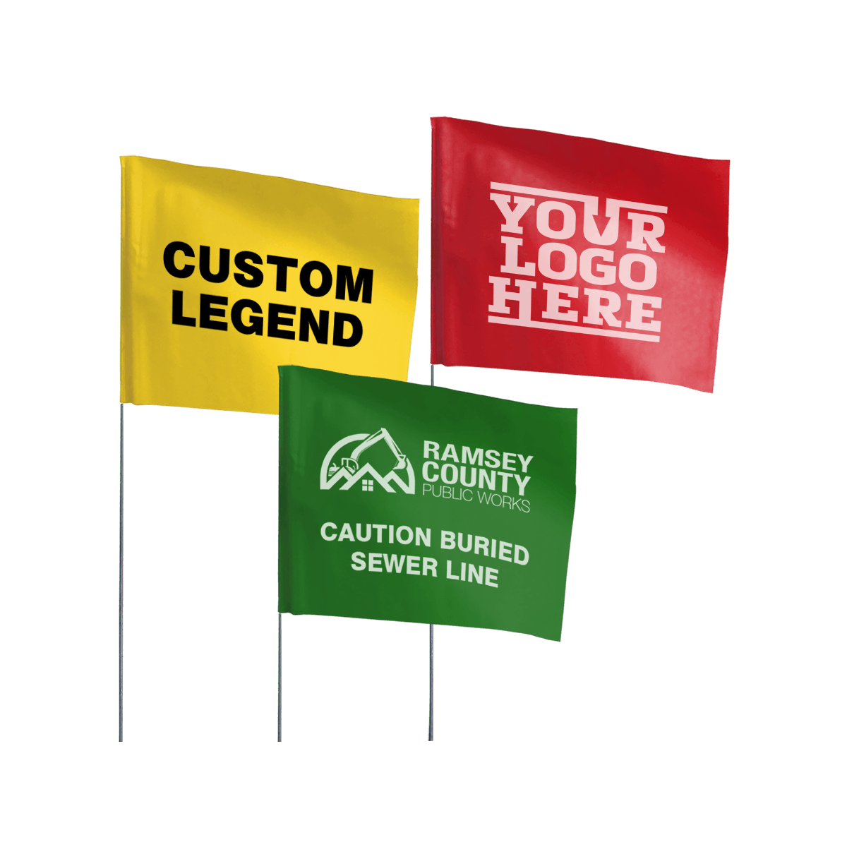 Presco Solid Color 4x5 Marking Flags