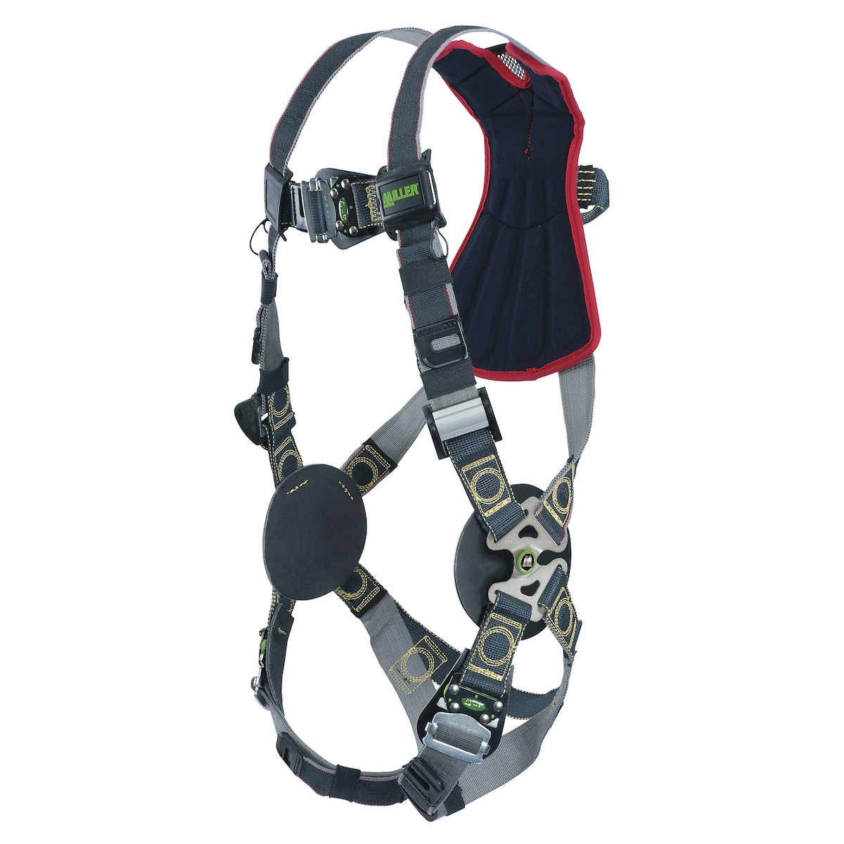 Miller Arc-Rated Premium Full-Body Harness with Kevlar®/Nomex® DualTech™ Webbing, 5 Points of Adjustment, Back/Front D-Rings, Sub-Pelvic Strap and Quick-Connect Chest & Leg Buckles – L/XL